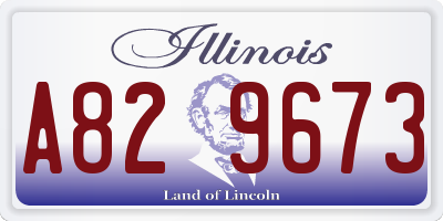 IL license plate A829673