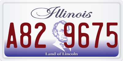 IL license plate A829675