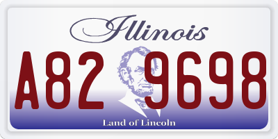 IL license plate A829698