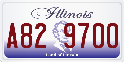 IL license plate A829700