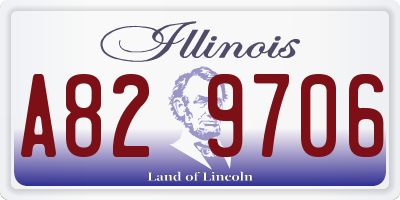 IL license plate A829706