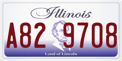 IL license plate A829708