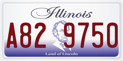 IL license plate A829750