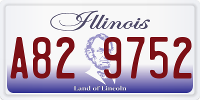 IL license plate A829752