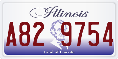 IL license plate A829754
