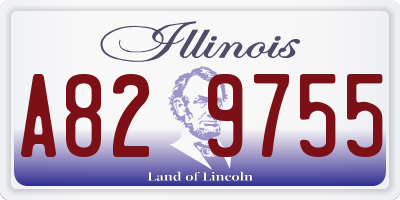IL license plate A829755