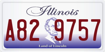 IL license plate A829757