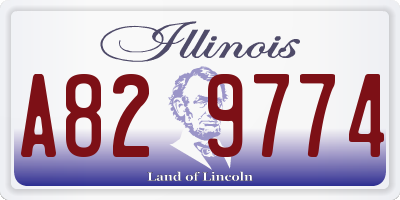 IL license plate A829774