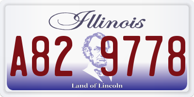 IL license plate A829778