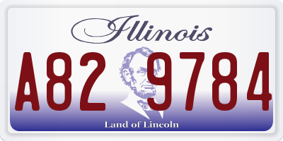 IL license plate A829784