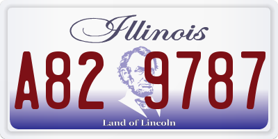 IL license plate A829787