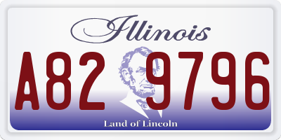 IL license plate A829796