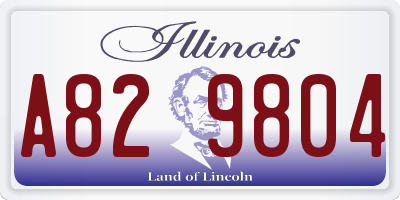 IL license plate A829804