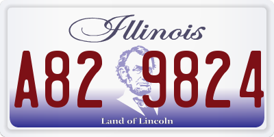 IL license plate A829824