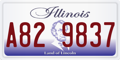 IL license plate A829837