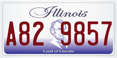 IL license plate A829857