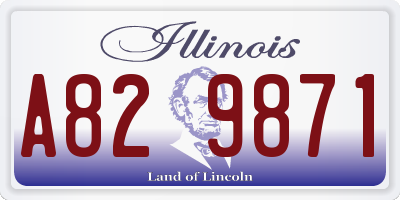 IL license plate A829871