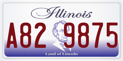 IL license plate A829875