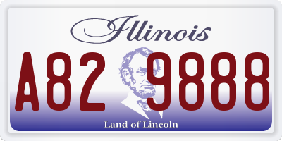 IL license plate A829888