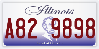IL license plate A829898