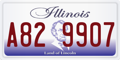 IL license plate A829907