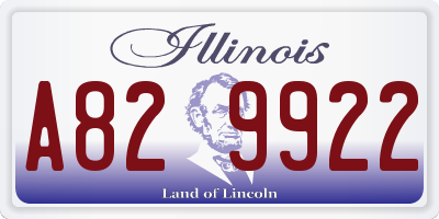 IL license plate A829922