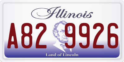 IL license plate A829926