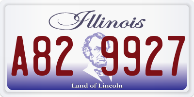 IL license plate A829927