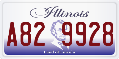 IL license plate A829928