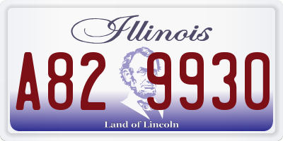 IL license plate A829930