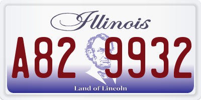 IL license plate A829932