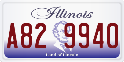 IL license plate A829940