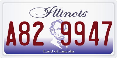 IL license plate A829947