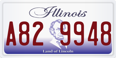 IL license plate A829948