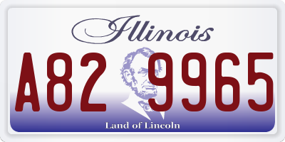 IL license plate A829965