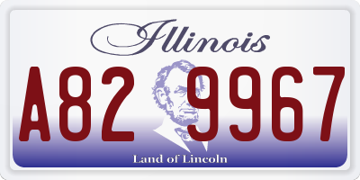 IL license plate A829967