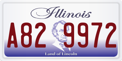 IL license plate A829972