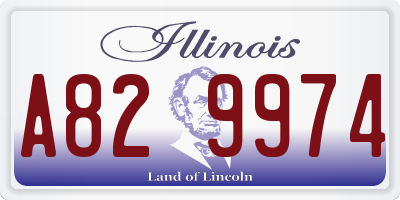 IL license plate A829974