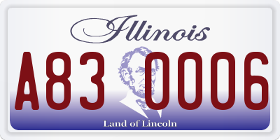 IL license plate A830006