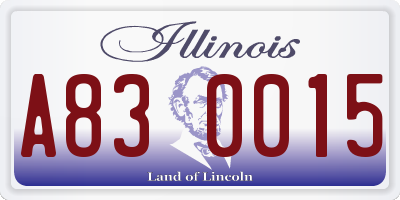 IL license plate A830015