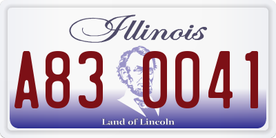 IL license plate A830041