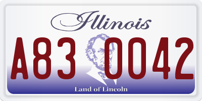 IL license plate A830042
