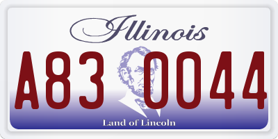 IL license plate A830044