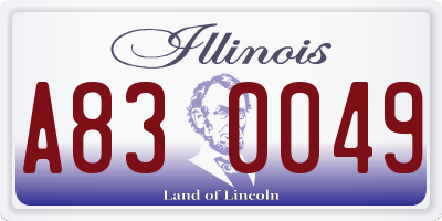 IL license plate A830049