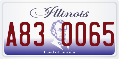 IL license plate A830065