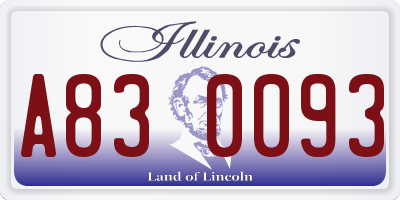 IL license plate A830093