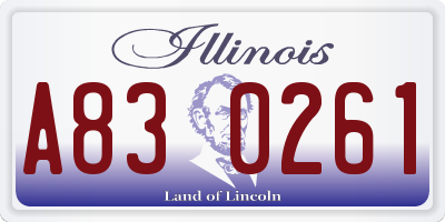 IL license plate A830261