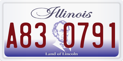 IL license plate A830791