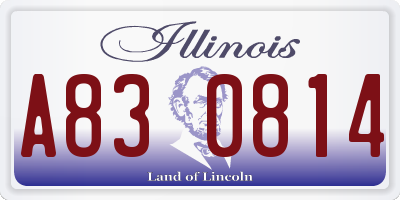 IL license plate A830814