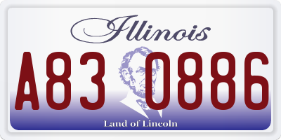 IL license plate A830886